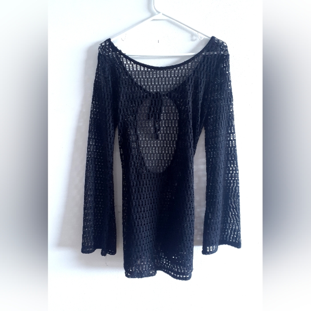 Net Beach Cover up top/dress, loose and comfy, large